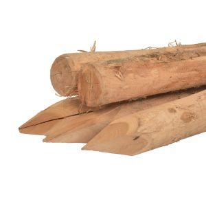 Robinia paal geschild gepunt kop 10 12cm