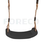 Zwart kunststof schommelplankje voor in de tuin